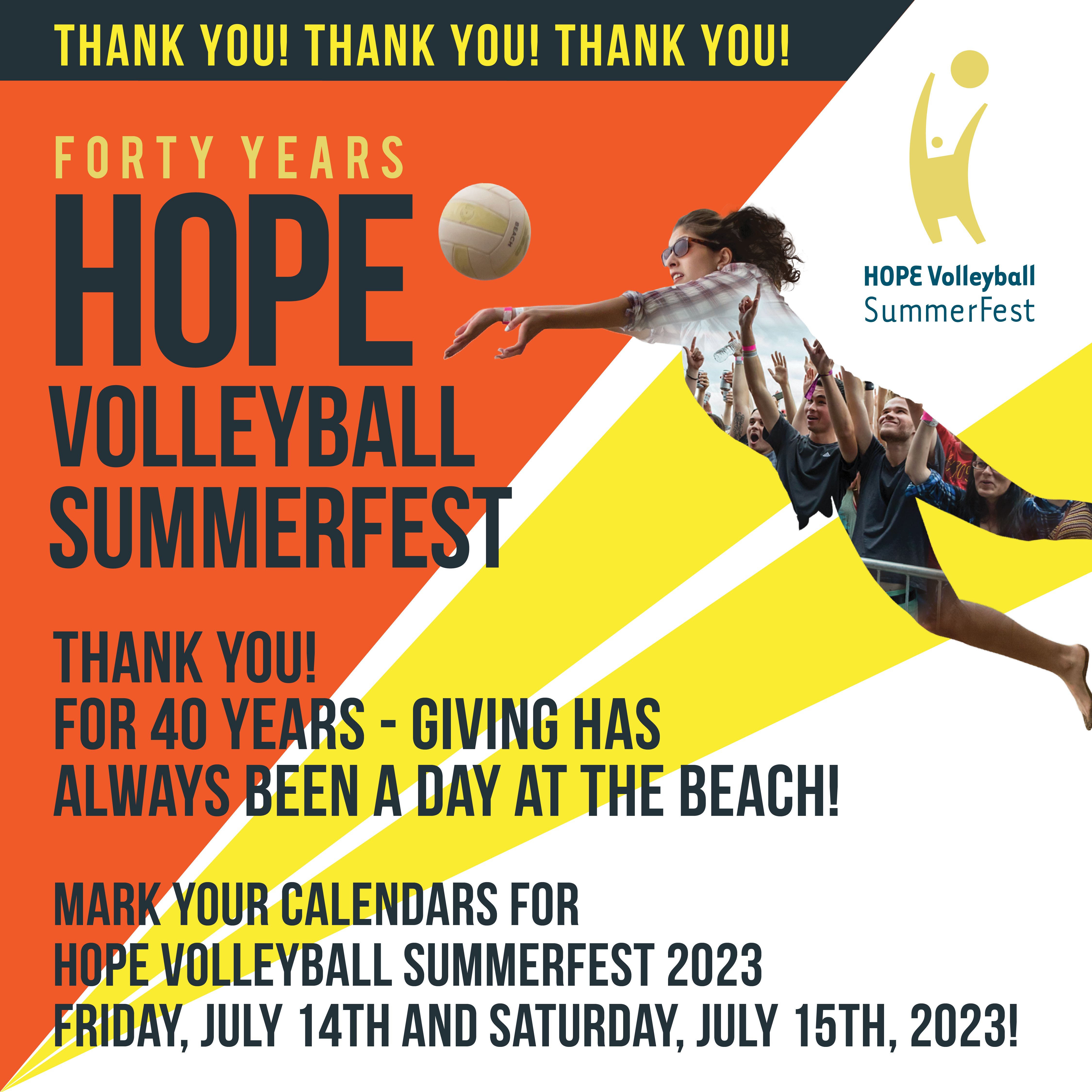 H.O.P.E. Ottawa's premier event Hope Volleyball SummerFest